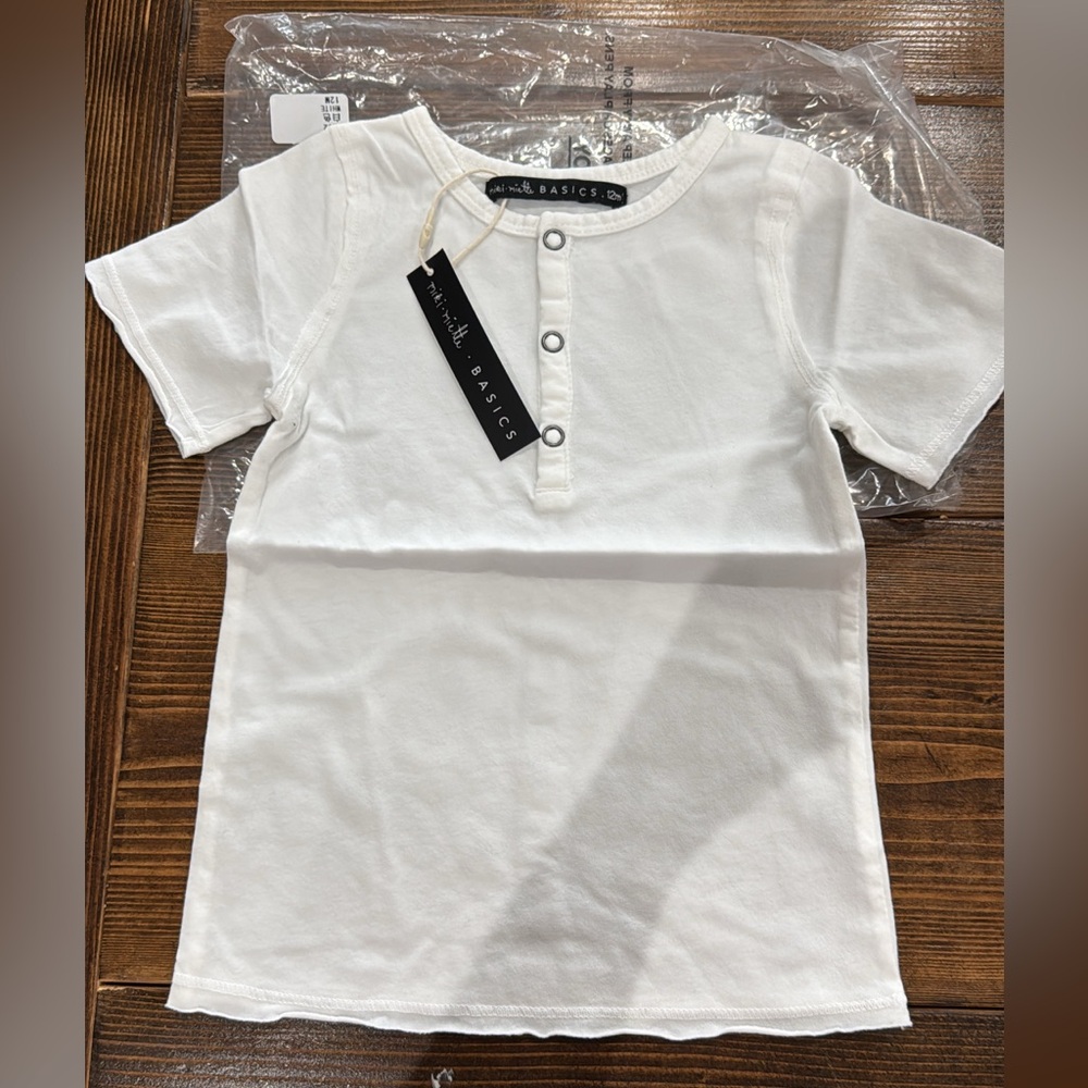 Basics White Kids Button Down Shirt